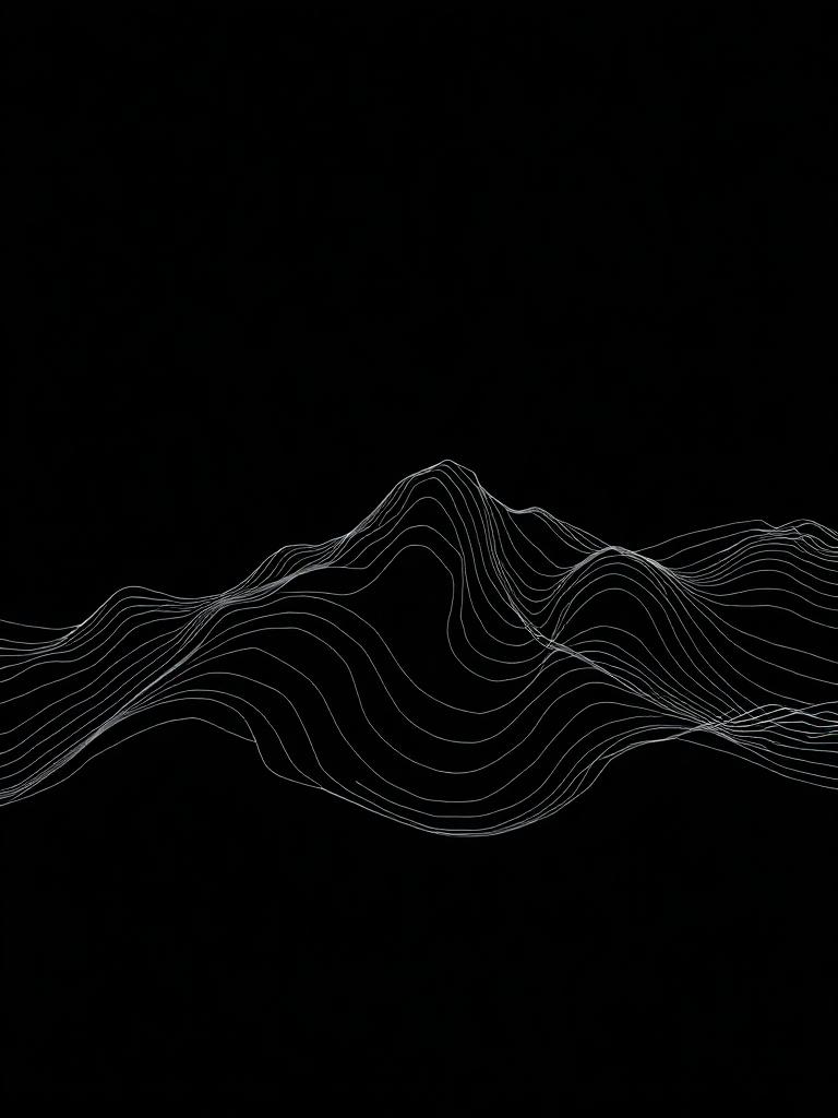 Abstract topographic contour lines